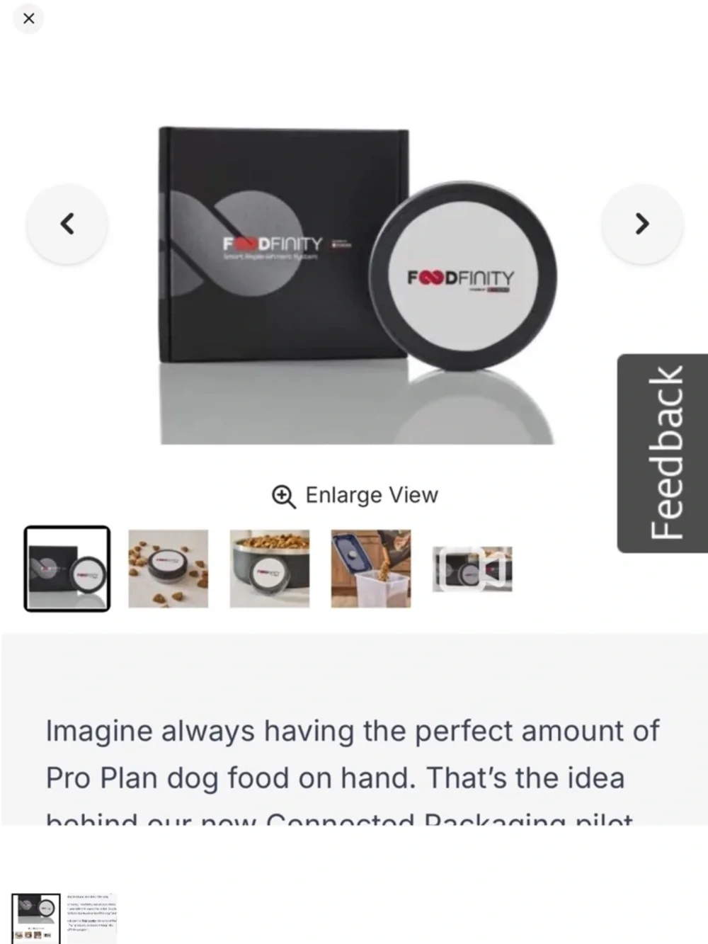 Finity Smart Dog Food Sensor - Black